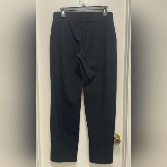 Eileen Fisher Casual Black Pants Pull on Stretch Wide Leg Women Size M. - Picture 2 of 7